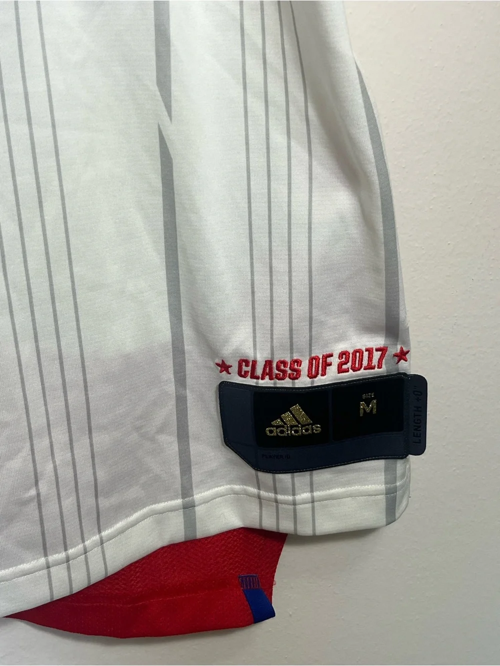 adidas White Red Blue McDonald's All American Basketball Jersey